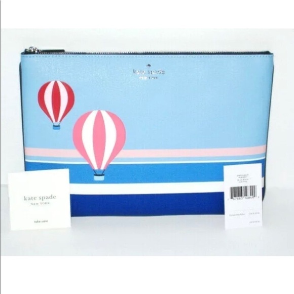 Kate Spade Up up And Away Balloon Large Zip Pouch - Picture 2 of 5